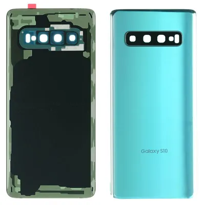 Produktbild von Samsung Galaxy S10 (SM-G973F) Backcover + Kameraglas + Kleber (Prism Green), Grün