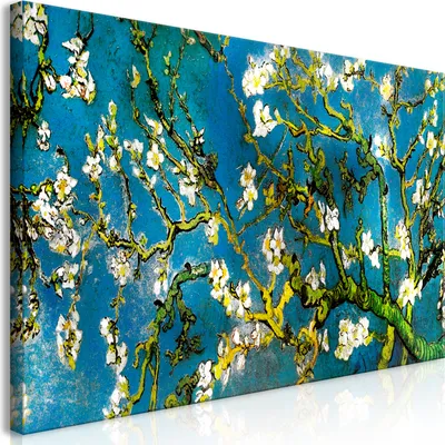 Produktbild von Vliesstoff Leinwandbild - Blooming Almond (1 Part) Wide 120x60 cm Blumen b-C-0681-b-a