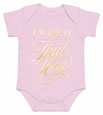 Imagen del producto de QUIERO QUE SEA ASÍ. Canción, concierto, letra, gira, música, declaración, sarcasmo. Body para bebé, color rosa, talla 3/6