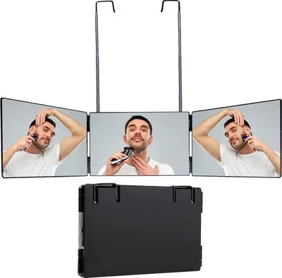 Produktbild von Handspiegel - Portable - Selbst Schnitt Spiegel - Mehrfach Spiegel - Haarkapper Spiegel - Makeup Spiegel - 360 Grad