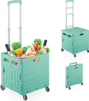 Produktbild von relaxdays Einkaufstrolley mit Teleskopgriff