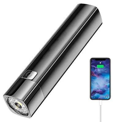 Produktbild von Mini-Taschenlampe 1 Stück, USB-Wiederaufladbar, 500 Lumen, Für Camping Radfahren Lesen Bei Nacht