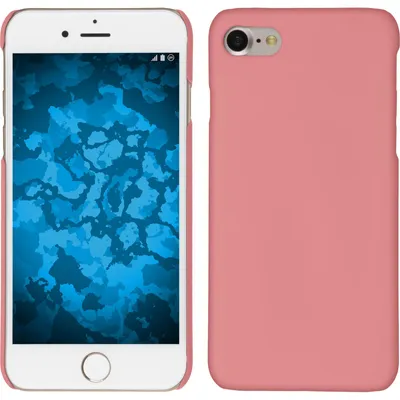 Produktbild von PhoneNatic Case kompatibel mit Apple iPhone 7 / 8 / SE 2020 - Hülle rosa gummiert Hard-case + 2 Schutzfolien