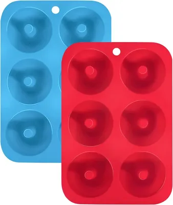 Immagine prodotto di Stampo in silicone a forma di ciambella per 6 ciambelle, antiaderente e resistente
