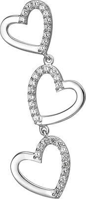 Produktbild von JOBO Anhänger Herzen 925 Sterling Silber 35 Zirkonia Silberanhänger