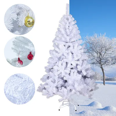 Obrázek produktu pro Jiubiaz Vánoční stromek Umělý vánoční stromek Deco Tree Vánoční dekorace 150cm White