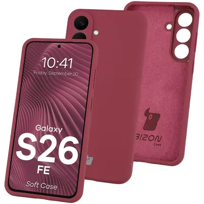 Produktbild von Silikon Handyhülle für Galaxy S26 FE, Bizon Soft Case, Pflaumenfarbe