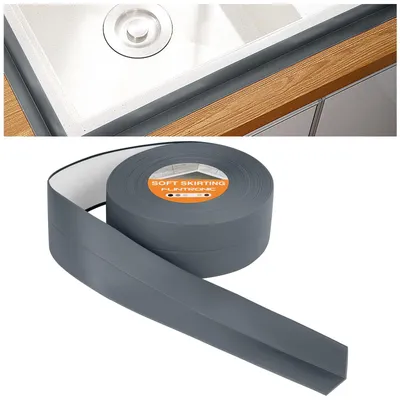 Obrázok produktu pre Samolepiaca tesniaca páska z PVC, 10 m x 38 mm, tmavošedá, určená do kúpeľní a kuchýň