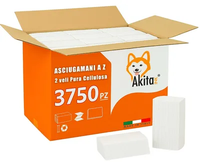 Immagine prodotto di 3750 Asciugamani Carta a Z AkitaINK - 25 Confezioni, Immagine generata dall'IA