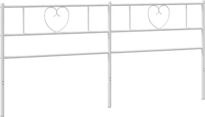 Produktbild von vidaXL Ersatz-Kopfteil Metall Weiß 193 cm