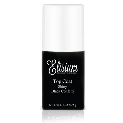 Obrázek produktu pro Elisium Top do lakierów hybrydowych Black Confetti, 9g