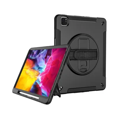 Produktbild von iPad-Hülle， iPad Pro Tablet-Abdeckung, 360° drehbarer Ständer, magnetischer Stifthalter, Linsenschutz, nur kompatibel mit 2022/2021 iPad Pro 12,9