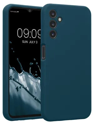 Produktbild von kwmobile Silikon Case für Samsung Galaxy A14 5G Hülle - Soft gummierte Handyhülle, Schutzhülle Cover in Petrol matt