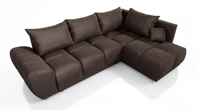 Produktbild von Ecksofa Sven 290 cm, ausziehbar, mit Schlaffunktion und Bettkasten, braun für Wohnzimmer