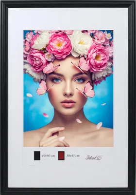 Produktbild von Holzrahmen mit Kunststoffglas Bilderrahmen MDF-Rahmen Collage Wandrahmen Fotorahmen HR-22 - Farbe: Schwarz | Format: 40x60