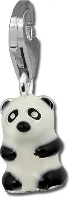 Produktbild von SilberDream 925er Charm Pandabär Echt Silber Armband Anhänger s/w D2FC1019