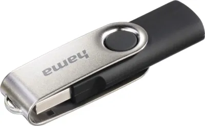 Produktbild von hama USB 2.0 Speicherstick Flash Drive "Rotate" 16 GB schwarz / silber