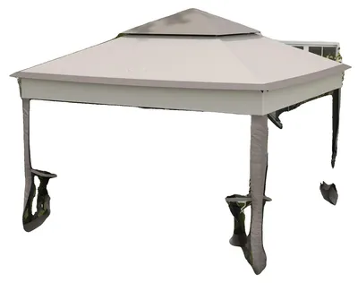 Image de Pavillon pliable, dimensions : 3,3 m x 3,3 m, 4 parois latérales en filet, toile résistante aux intempéries, avec portes à fermeture éclair, double toit