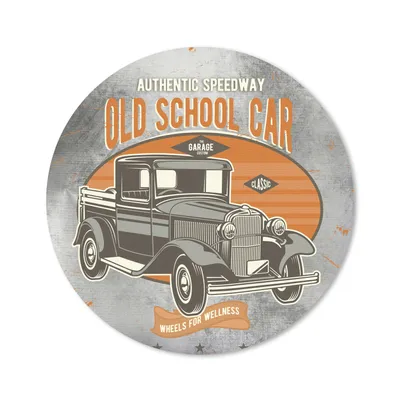 Produktbild von MuchoWow® Mauspad Mousepad Mancave - Auto - Retro - Oldtimer 20x20 cm - Mousepads - Maus Mat - Pad - Mausunterlage - Schreibtischmatte