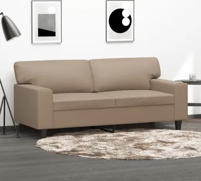 Produktbild von The Living Store 2-Sitzer-Sofa Cappuccino-Braun 140 cm Kunstleder