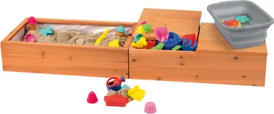 Produktbild von Playtive Balkonsandkasten mit Wasserbecken aus Holz B 150 x H 20 x T 45 cm