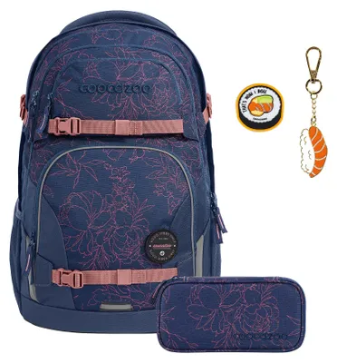 Produktbild von coocazoo Schulrucksack-Set PORTER Sweet Rose, 3-tlg., Mäppchen   Colour Up