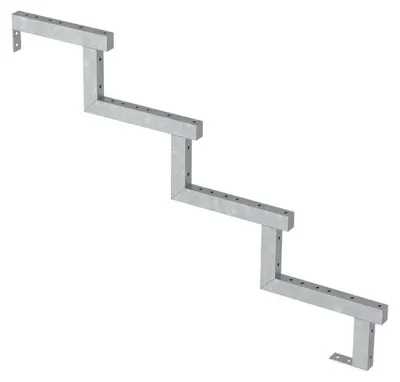 Produktbild von Plus Stahltreppenwange verzinkt 17 cm Stufenhöhe mit Beschlag