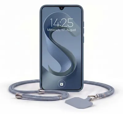 Produktbild von Handyhülle für Samsung Galaxy A13 5G mit Handykette Band Kordel Hülle Case Schutzhülle Lavendelblau Blau