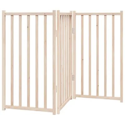 Zdjęcie produktu dla Bramka dla psa składana 3 panele 150 cm lite drewno jodłowe