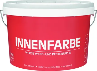 Produktbild von Waschfeste, hochdeckende und sehr ergiebige Dispersions-Innenfarbe weiß 10 L