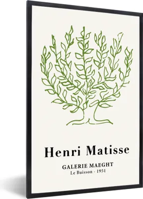 Produktbild von MuchoWow® Gerahmtes Poster Matisse - Baum - Grün - Natur - Kunst 60x90 cm - Poster mit Schwarzem Bilderrahmen Wandposter Rahmen Foto Bilder - Kunst