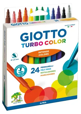 Produktbild von GIOTTO Filzstifte Turbo Color 2,8mm 24 Stück Kartonetui