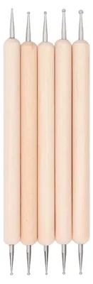 Produktbild von 5-teiliges Doppelseitiges Punktierwerkzeug-Set für Nagelkunst und Bastelarbeiten