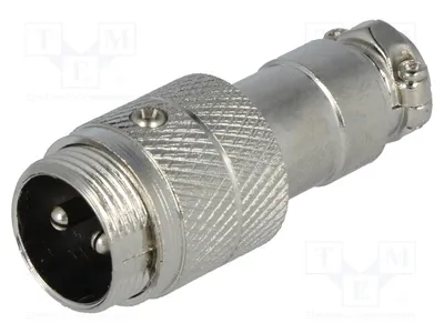 Image de 1 x connecteur mâle pour microphones, pour câbles, broches : 2, connecteur microphone droit MIC342