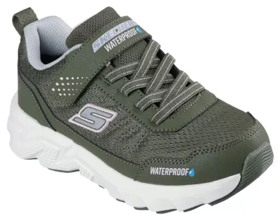 Produktbild von Skechers Kinder Sneaker Tex Elite Sport Tread – Olive/Pink, Wasserdicht, Klettverschluss 35 EU