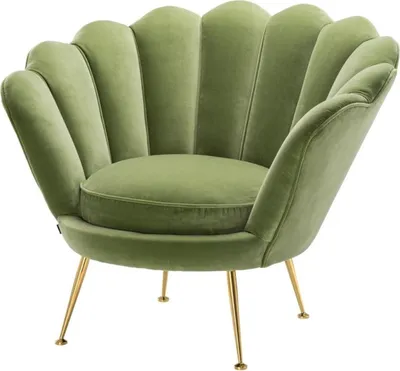 Produktbild von Casa Padrino Luxus Sessel Hellgrün / Messing 96,5 x 79 x H. 78 cm - Designer Hotel Möbel