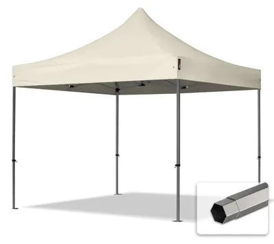 Immagine prodotto di TOOLPORT 3x3m gazebo pieghevole, PREMIUM acciaio, crema