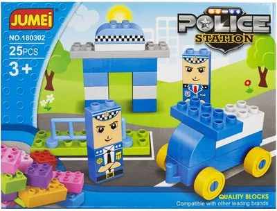 Produktbild von Jumei Polizeiwache 3+ Bausteine, 25 Teile, 26x19cm
