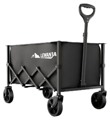 Faltbare Transportkarre 130L, 90 kg, schwarz, 4 Räder