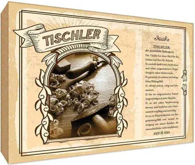 Produktbild von vianmo Holzschild 20x30 cm Tischler Beruf Arbeit