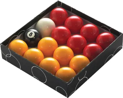 Image de Boules de billard PowerGlide rouges/jaunes - 5 cm - Set de billard