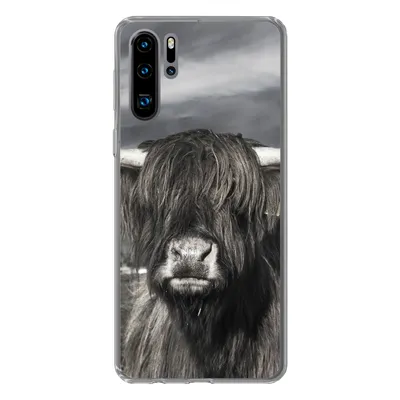 Produktbild von MuchoWow® Handyhülle Schutzhülle Hülle für Huawei P30 Pro Schottischer Highlander - Tiere - Hörner Silikon Softcase Handy Hülle - Schutzdeckel