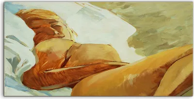 Produktbild von Coloray Glasbild 140x70  Wandbild Glasbilder Kunst Nackter Körper Schlafende Frau