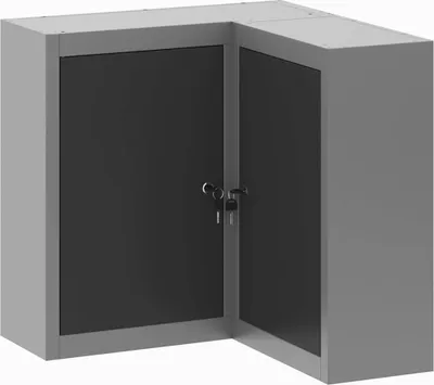 Image de vidaXL Armoire à outils avec étagère noire et grise 55 x 55 x 55 cm