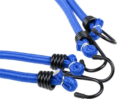 Produktbild von alca® Gepäckspanner 2 St. 80cm blau Spanngurte Expander mit Stahlhaken verstellbar & dehnbar - für Auto Fahrrad Motorrad Möbel & Transport