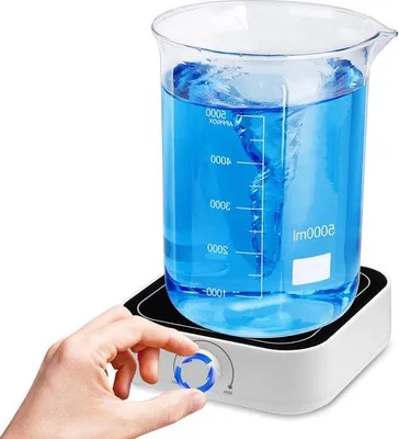Immagine prodotto di Agitatore magnetico 500-3000 giri/min, miscelatore da laboratorio da 5 litri con barra di agitazione da 145 mm