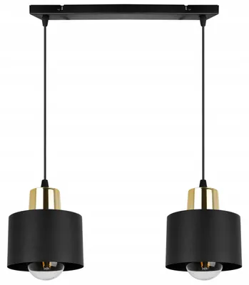 Produktbild von Moderne LED Pendelleuchte Schwarz mit Lampenschirm – Hängelampe / Deckenleuchte für Wohnzimmer und Esszimmer