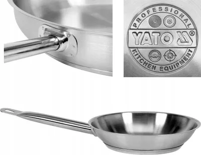 Produktbild von Yato Gastro Professionelle Edelstahlpfanne 28 cm Solide