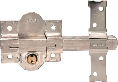 Produktbild von Sicherheitsschloss Micel crr09 86l/70 mm Stahl Nickel obenauf legen