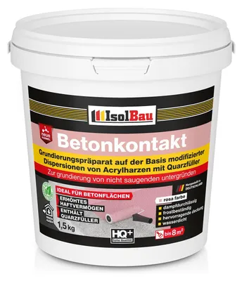 Produktbild von Isolbau Betonkontakt - 1,5 kg Betongrund zur Grundierung von glatten Untergründen aus Beton und Stahlbeton